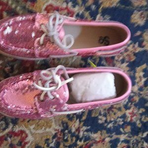 SO Mocassin Type Shoes Sparkling Pink So Knot Sequins Style
